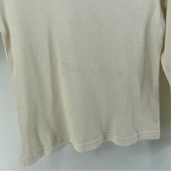 Harley Davidson Womens Turtleneck Cream Waffle Knit Cotton Blend XL - Picture 2 of 7